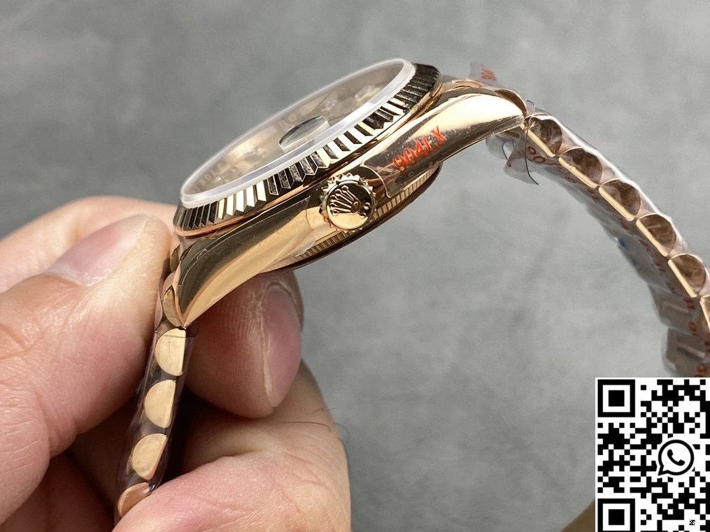 QF Rose Day Gold M228235-0004 v5 Date Dial Rolex Steel Factory Tungsten Silver 1225